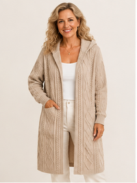 Jelone - Extended Length Hooded Cardigan