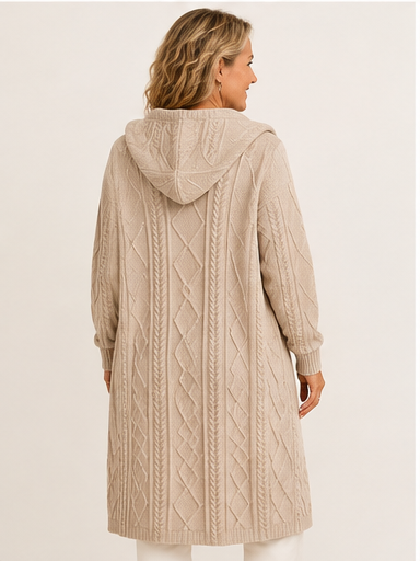 Jelone - Extended Length Hooded Cardigan