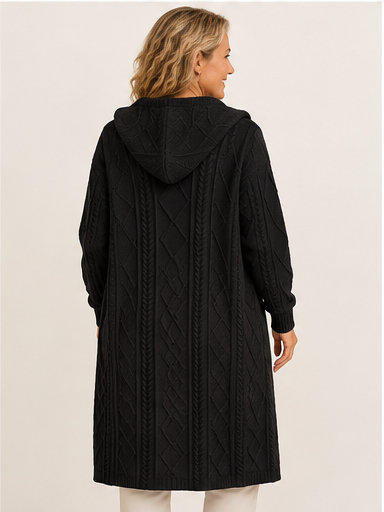 Jelone - Extended Length Hooded Cardigan