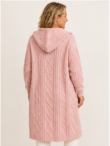 Jelone - Extended Length Hooded Cardigan
