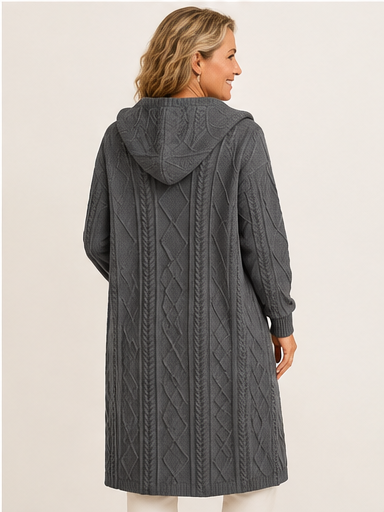 Jelone - Extended Length Hooded Cardigan