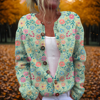 Amy™ - Floral Design Cardigan