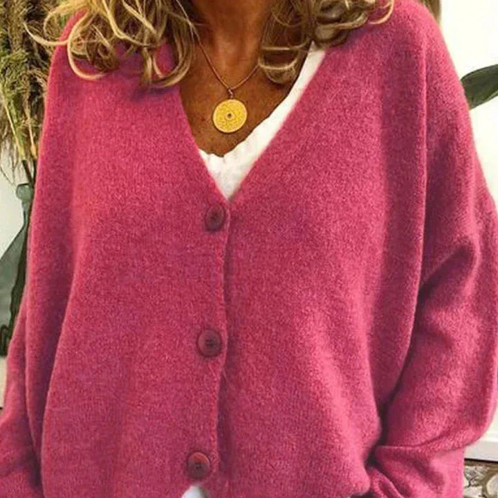 Alicia | Women’s V-Neck Button Cardigan