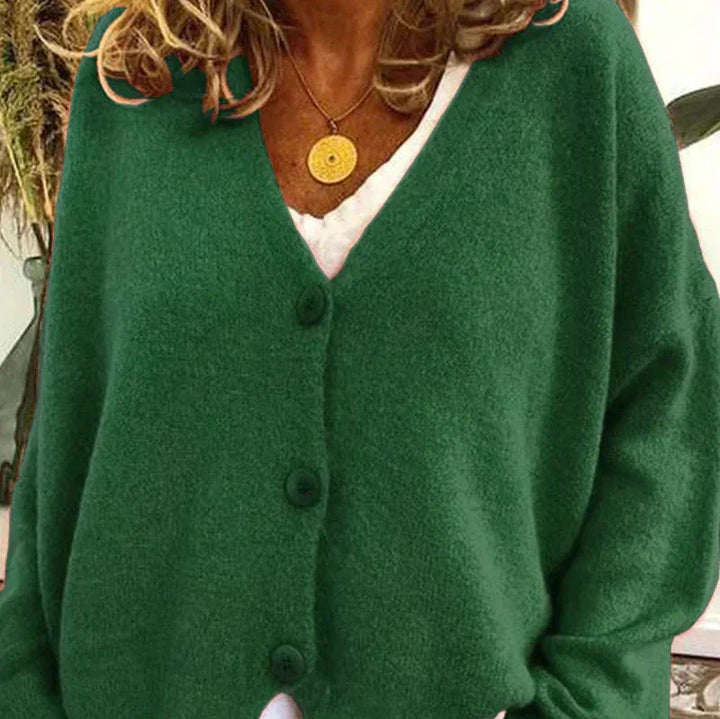 Alicia | Women’s V-Neck Button Cardigan