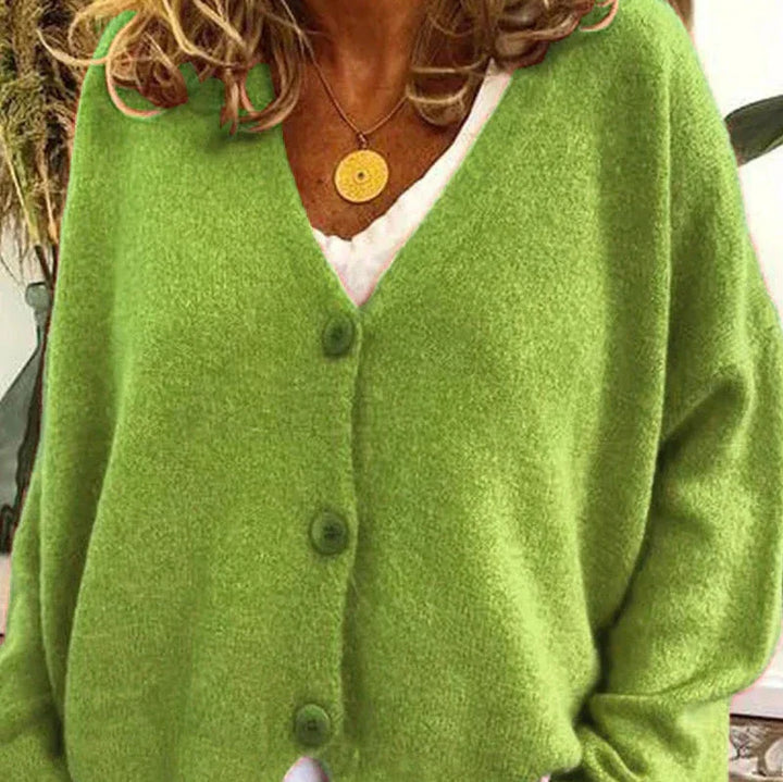 Alicia | Women’s V-Neck Button Cardigan