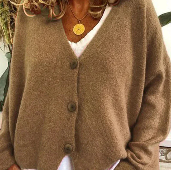 Alicia | Women’s V-Neck Button Cardigan