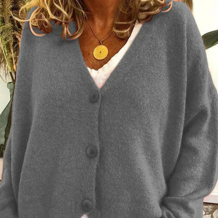 Alicia | Women’s V-Neck Button Cardigan