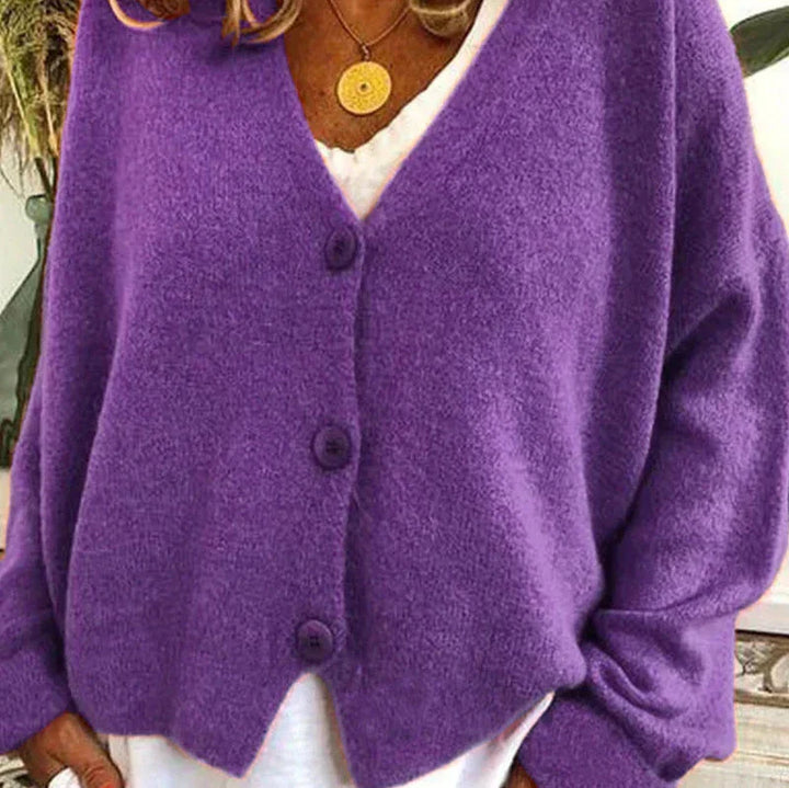 Alicia | Women’s V-Neck Button Cardigan