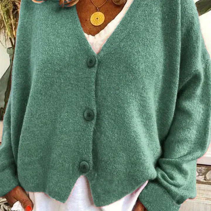 Alicia | Women’s V-Neck Button Cardigan