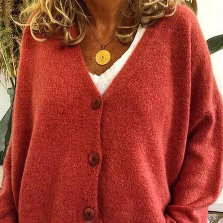 Alicia | Women’s V-Neck Button Cardigan
