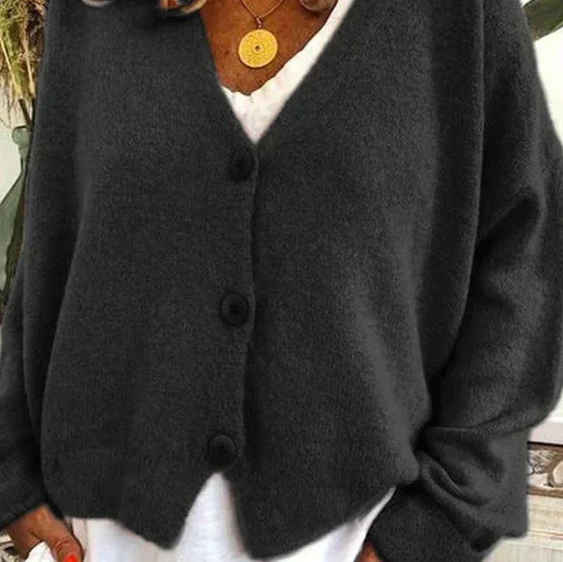 Alicia | Women’s V-Neck Button Cardigan