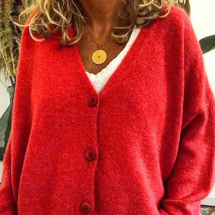 Alicia | Women’s V-Neck Button Cardigan