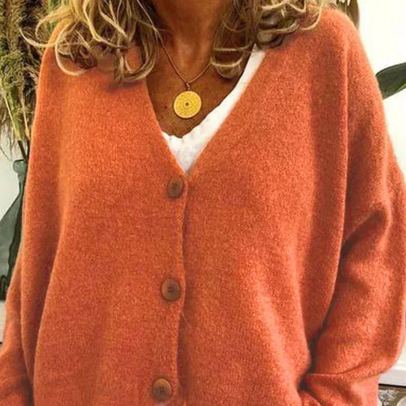 Alicia | Women’s V-Neck Button Cardigan