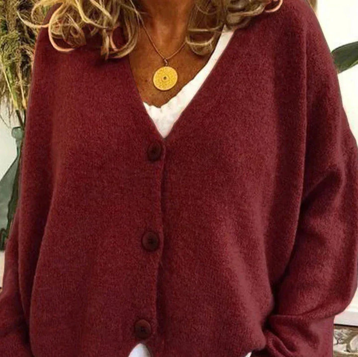 Alicia | Women’s V-Neck Button Cardigan