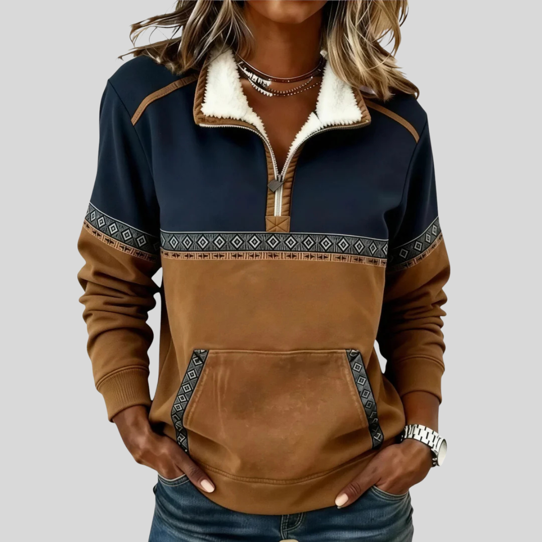 Alvette™ Sherpa Collared Half-Zip Pullover