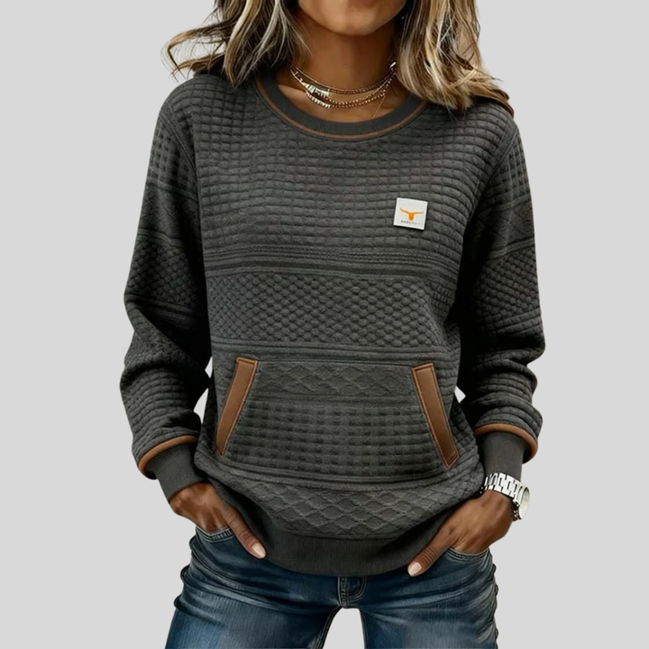 Noelle™ | Colorblock Crew Neck Sweatshirt