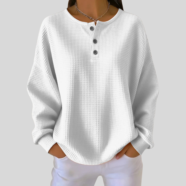 Nessa™ | Relaxed Fit Henley Sweatshirt