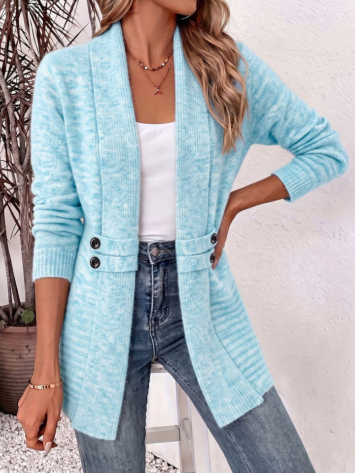 Daphne | Ribbed Button-Tab Cardigan