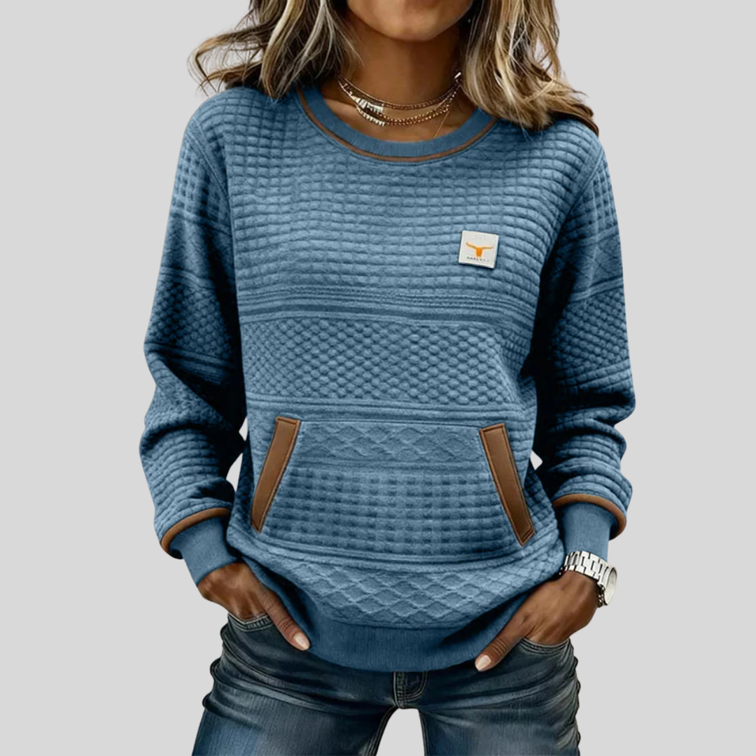 Noelle™ | Colorblock Crew Neck Sweatshirt