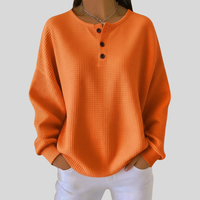 Nessa™ | Relaxed Fit Henley Sweatshirt
