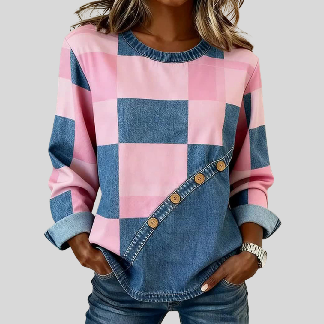 Tindelle™ | Artistic Patchwork Sweatshirt