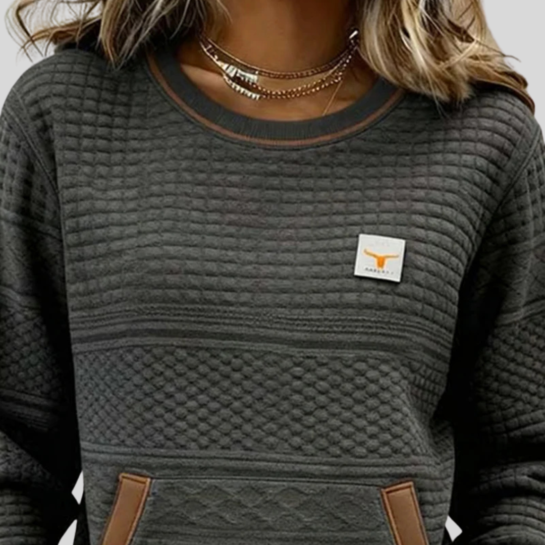 Noelle™ | Colorblock Crew Neck Sweatshirt