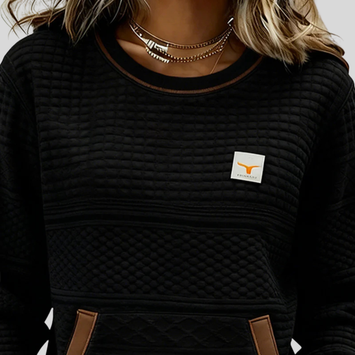 Noelle™ | Colorblock Crew Neck Sweatshirt