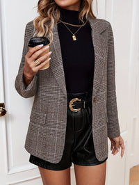 Gabriella | Women's Plaid Long Sleeve Casual Blazer