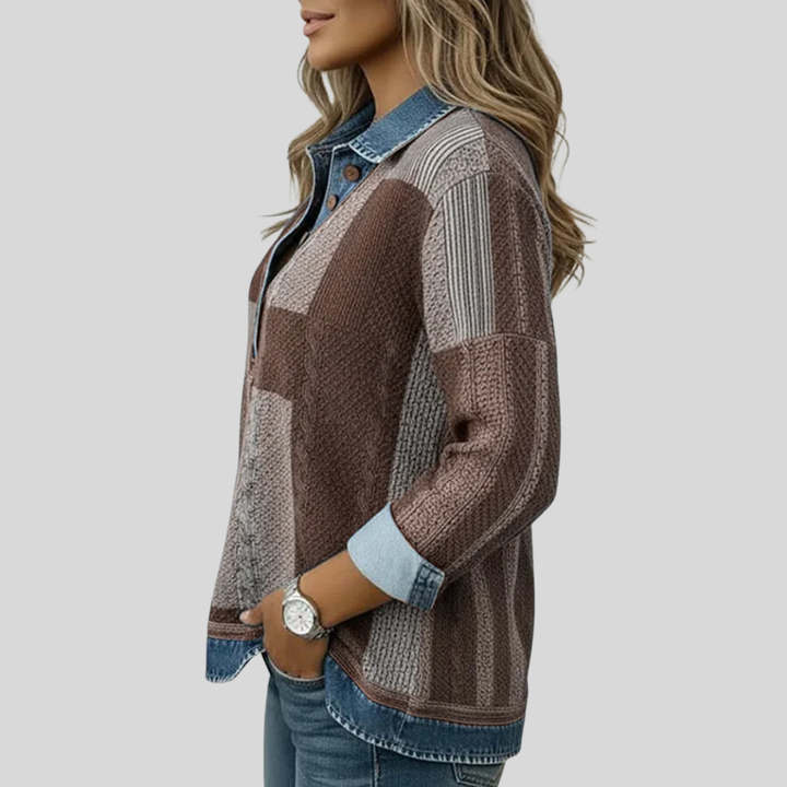 Meridell™ | Color-Blocked Print Sweatshirt