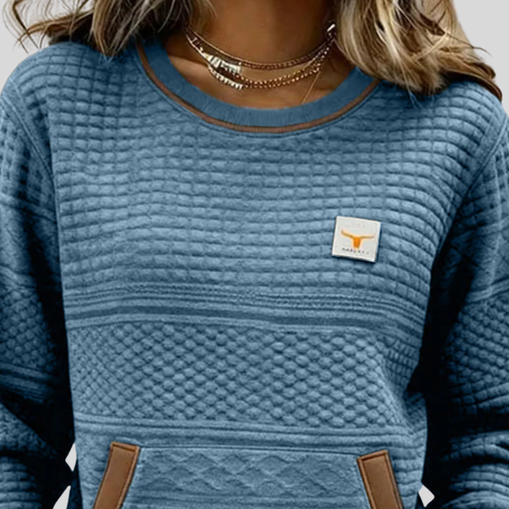 Noelle™ | Colorblock Crew Neck Sweatshirt