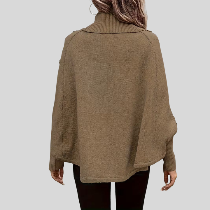 Norelle™ | Cozy High-Neck Cable Knit Sweater