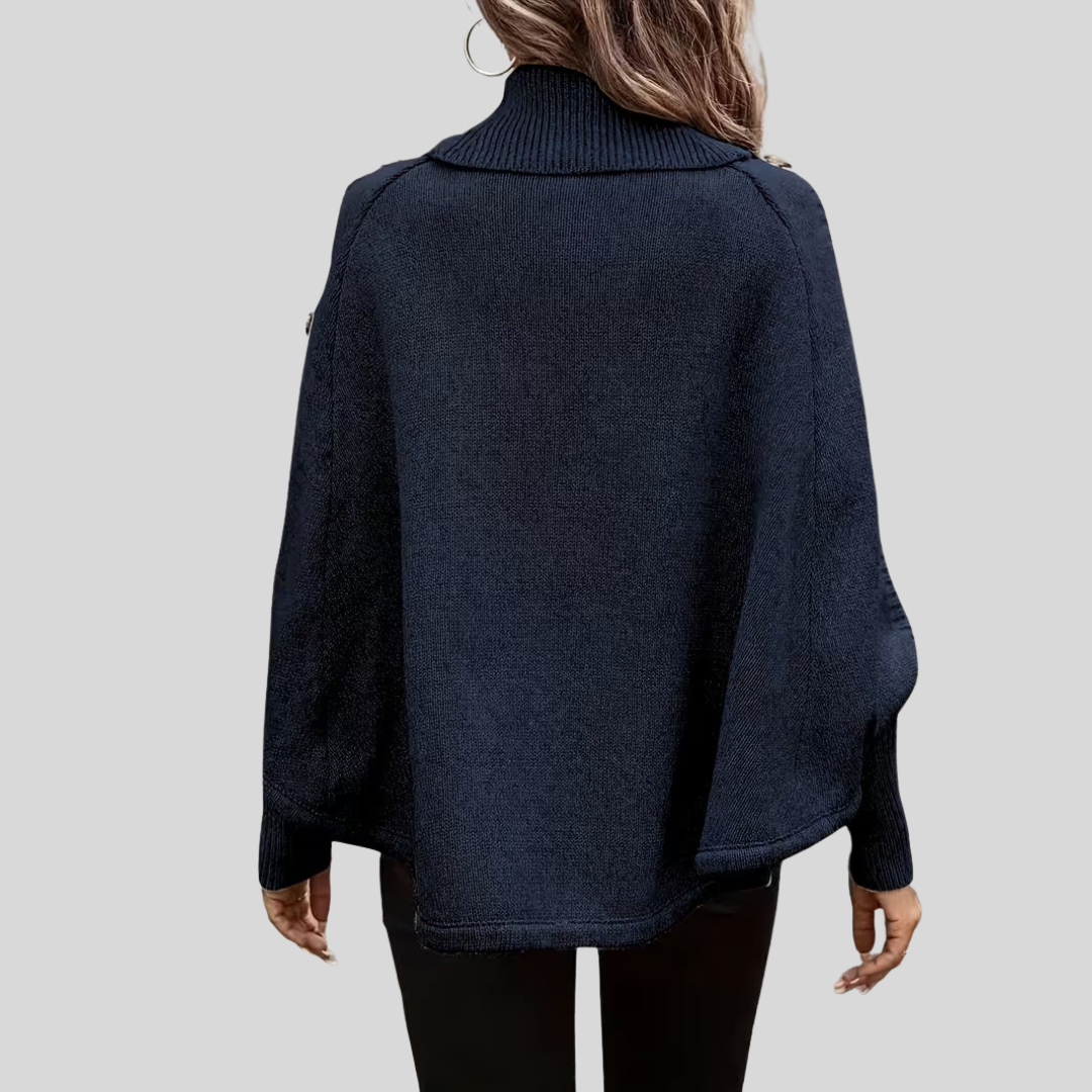 Norelle™ | Cozy High-Neck Cable Knit Sweater