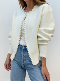 Millen™ - Cardigan with Pearls and Rips