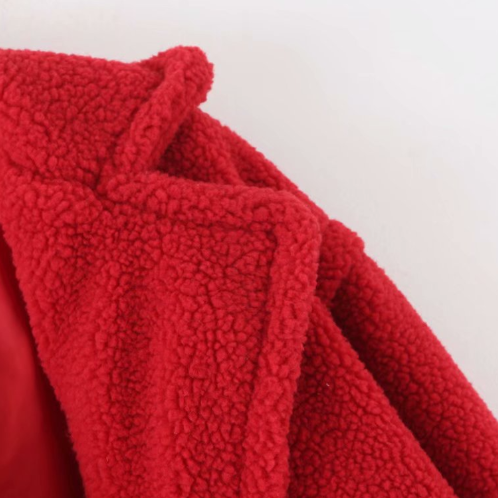 Women's Teddy Fleece Hooded Jacket in Oversized Fit