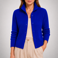 Elise High Collar Knit Cardigan