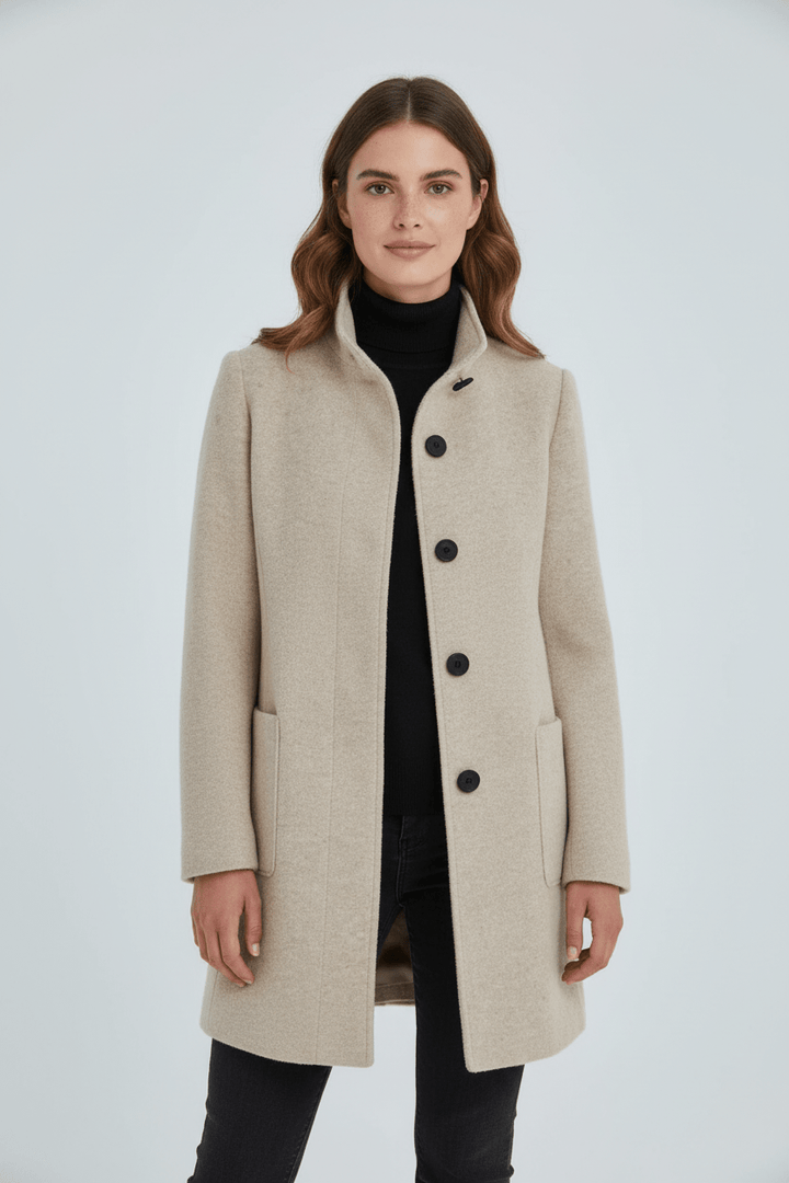 Charlotte Davies | Wool-Blend Tailored Overcoat For Women
