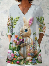 Marguerite | Long Blouse with V-Neck