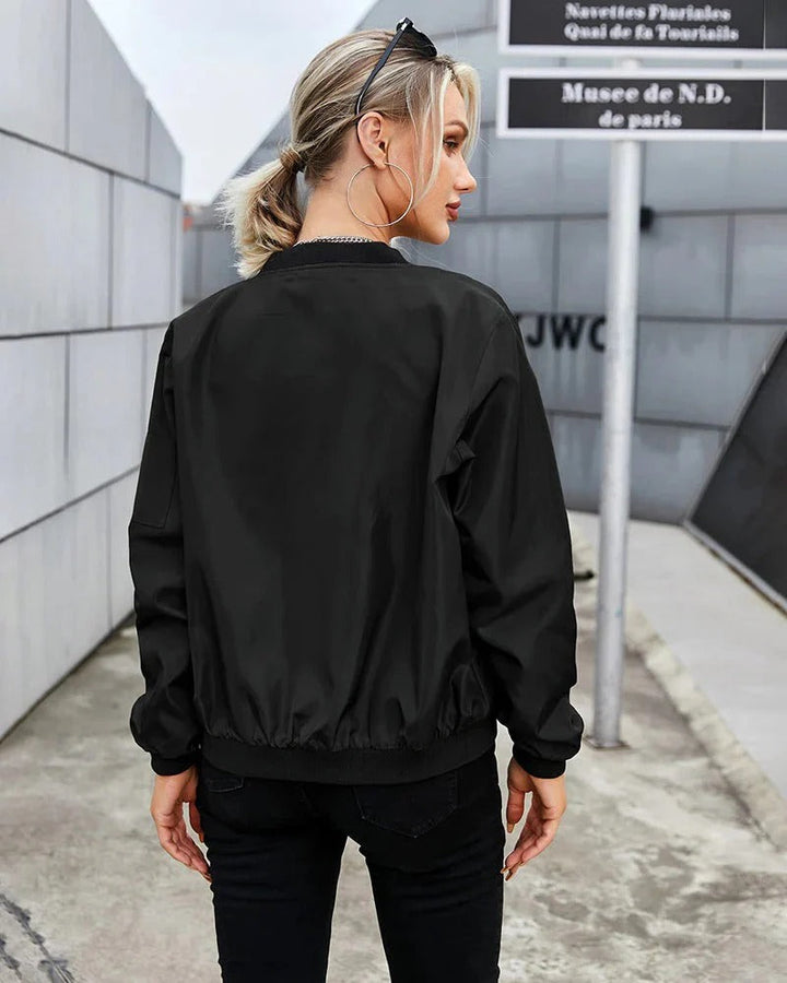 Chiara Bellini | Classic Zip Bomber Jacket For Women