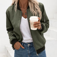 Chiara Bellini | Classic Zip Bomber Jacket For Women