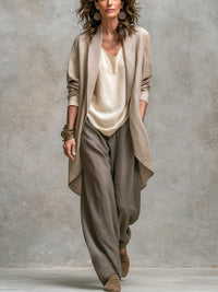 Edwina™ Three-Piece Wide-Leg Suit Set