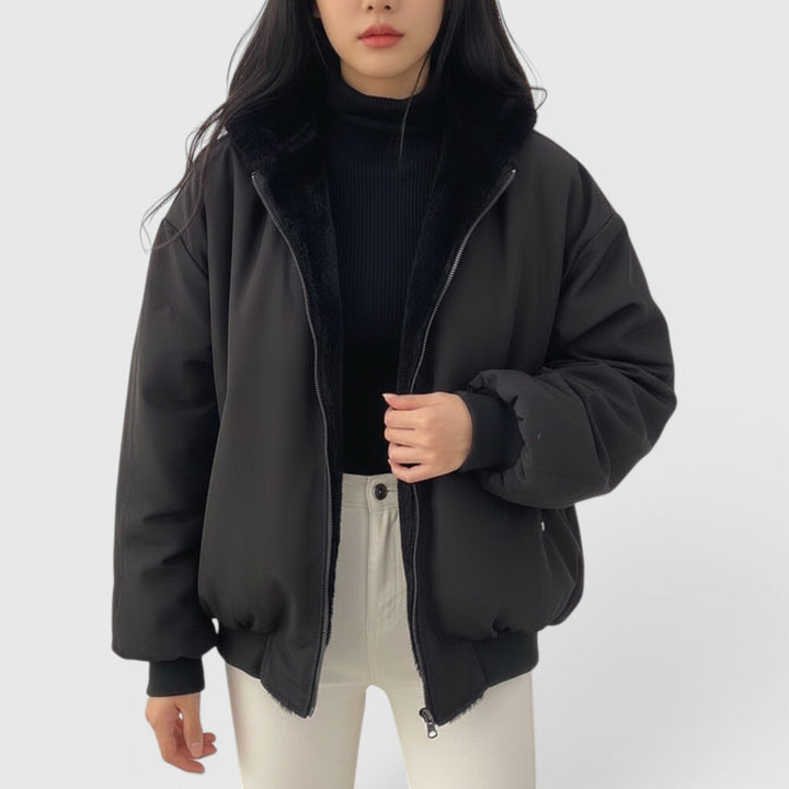 Amelia | Women's Casual Bomber Jacket Cozy Lightweight Everyday Jacket