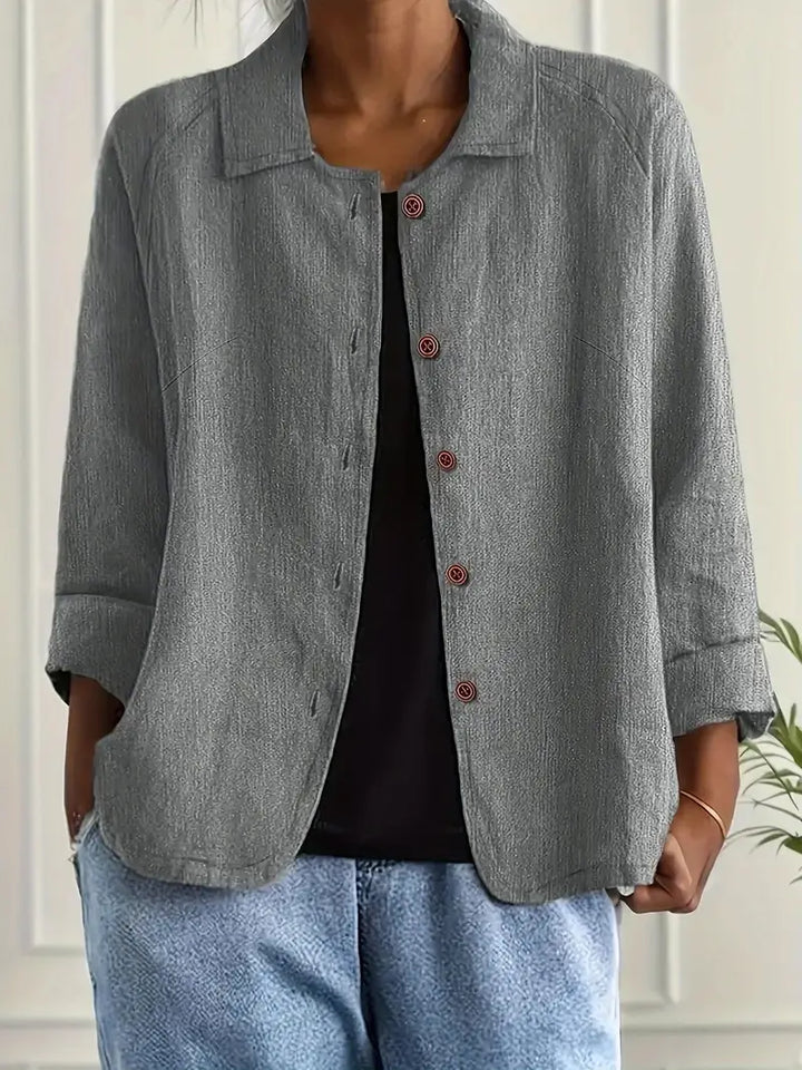 Ella | Women Casual Button Front Lightweight Jacket
