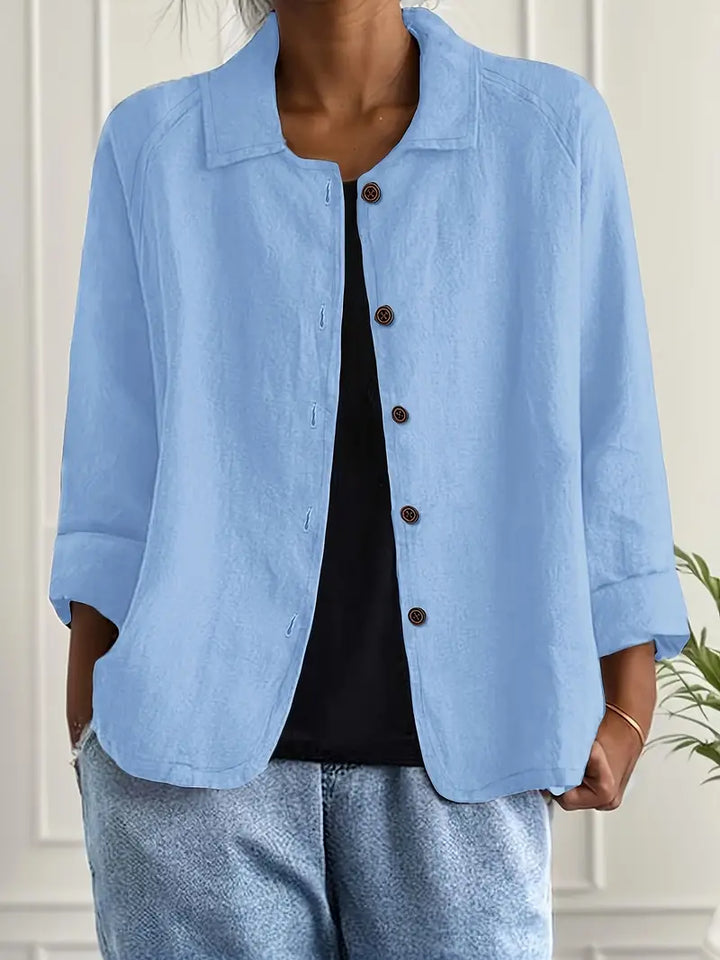 Ella | Women Casual Button Front Lightweight Jacket