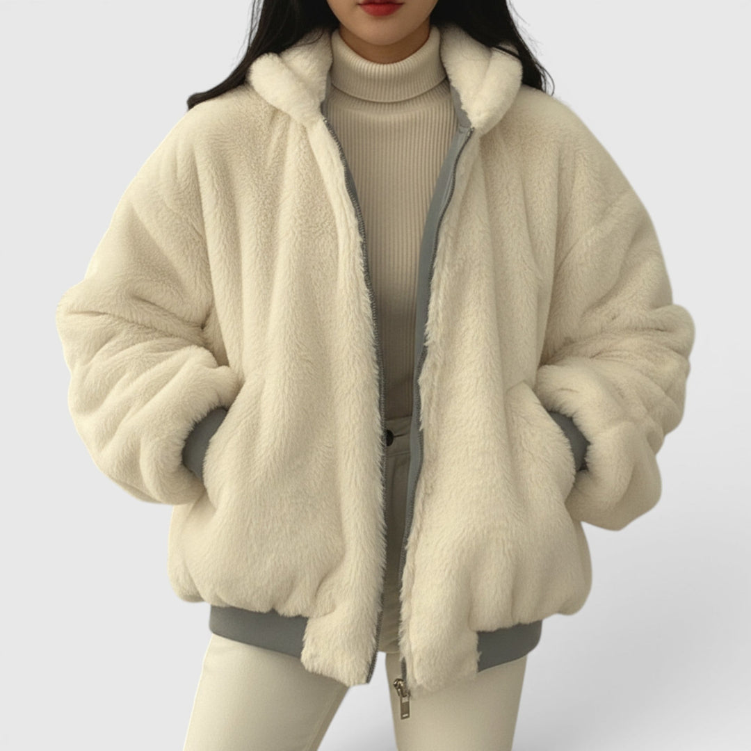 Amelia | Women's Casual Bomber Jacket Cozy Lightweight Everyday Jacket