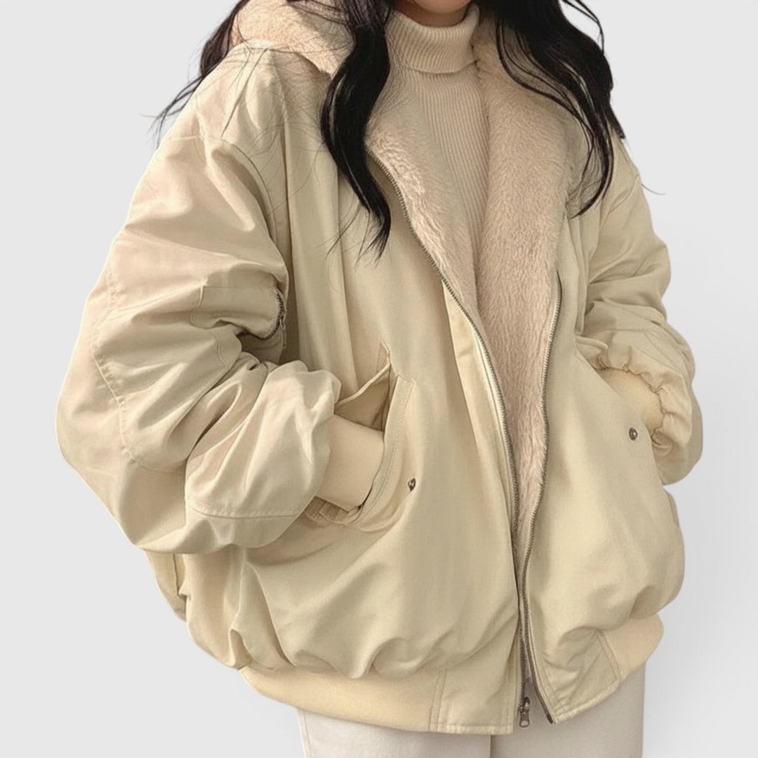Amelia | Women's Casual Bomber Jacket Cozy Lightweight Everyday Jacket