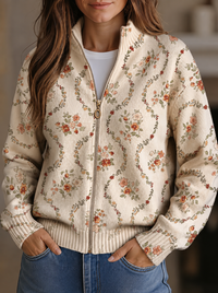Persephone™ | Delicate Floral Vine Cream Print
