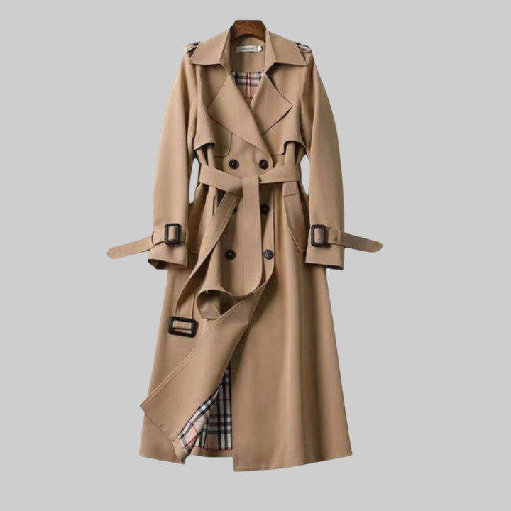 Emily | Women Belted Double Breasted Long Trench Coat