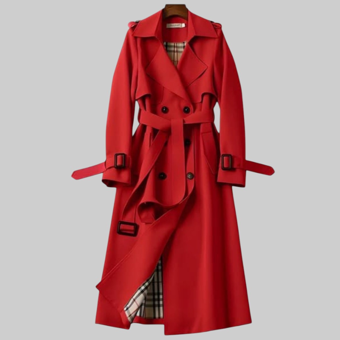 Emily | Women Belted Double Breasted Long Trench Coat