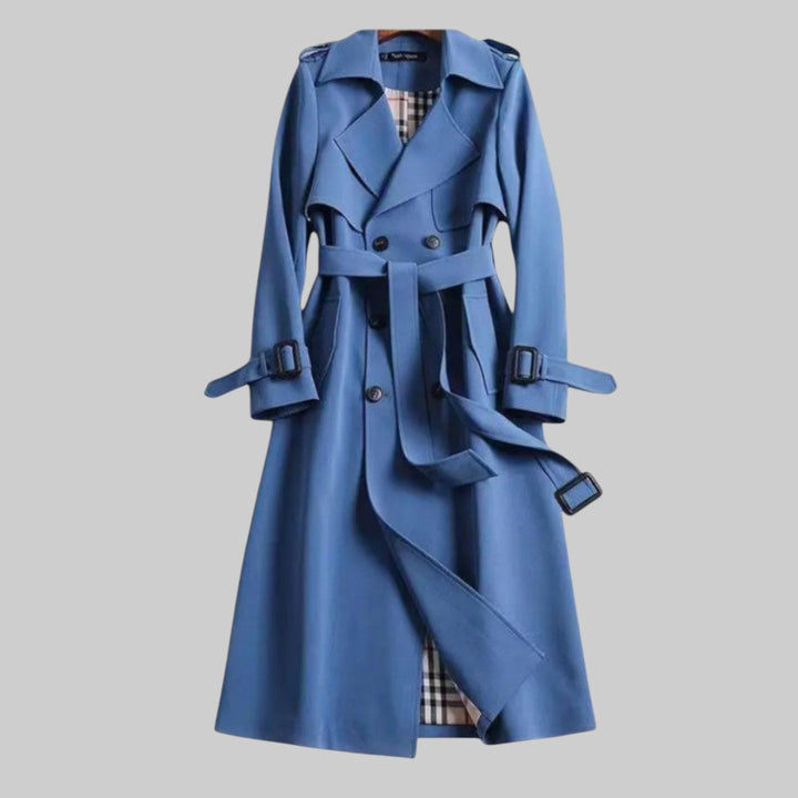 Emily | Women Belted Double Breasted Long Trench Coat