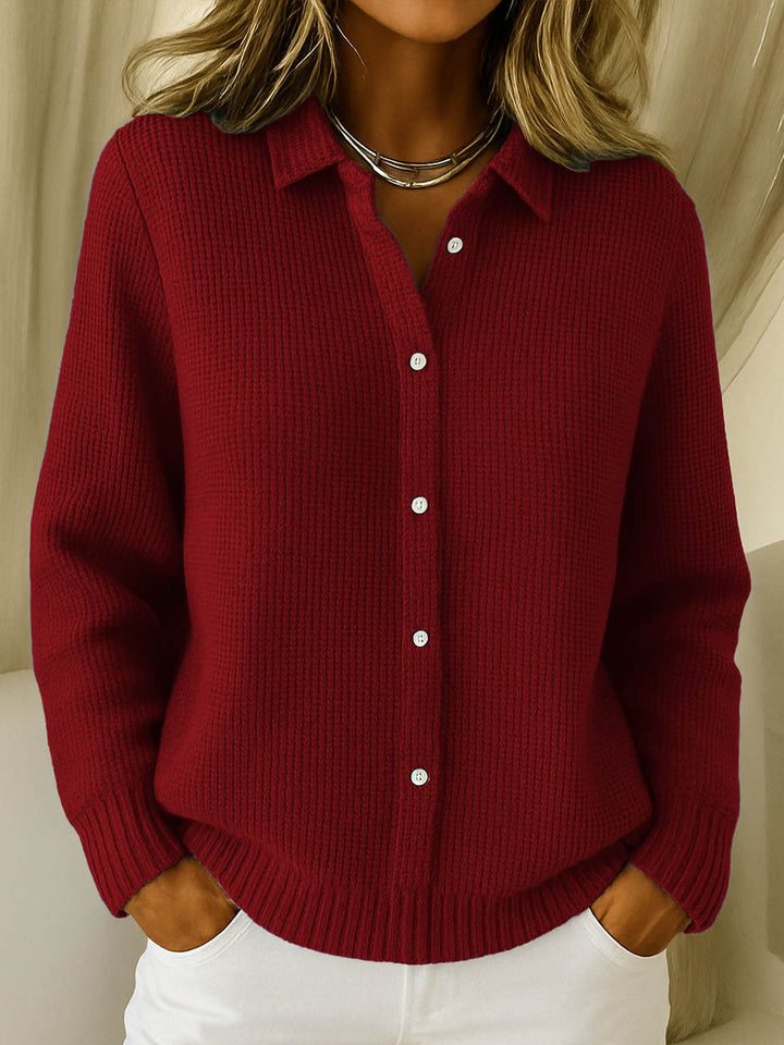 Amari™ | Classic Waffle Knit Cardigan